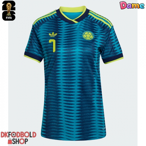 Colombia Luis Diaz #7 Udebanetrøje Dame VM 2026 Kort ærmer